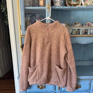 Cozy Half-Zip Teddy Pullover Sweater